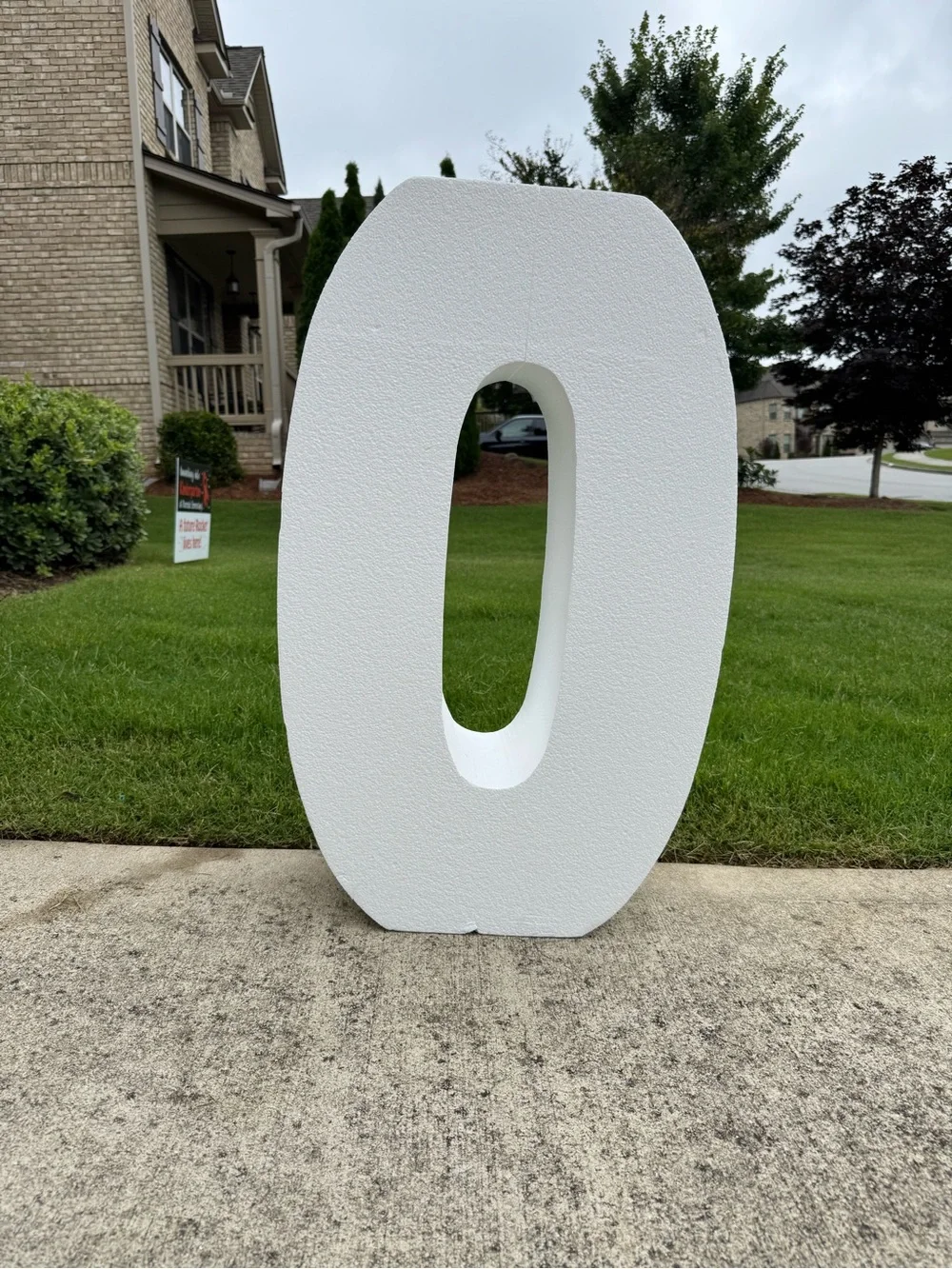 Large Decorative Foam Number 0 | 30” Tall Event Props